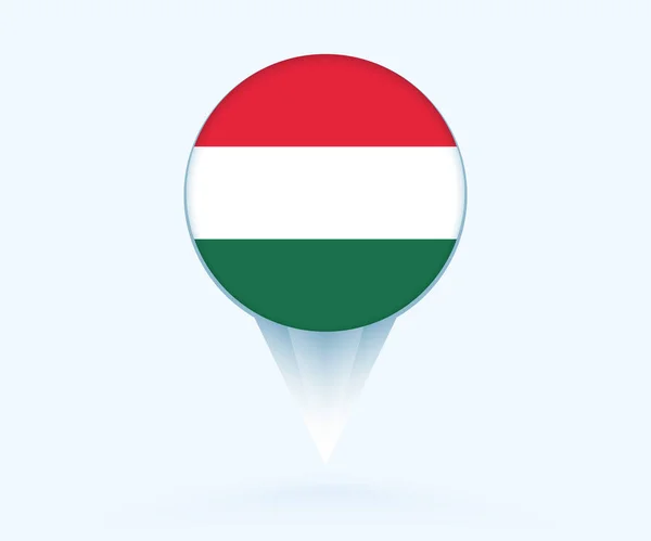 Map Pointer Flag Hungary — Stockový vektor