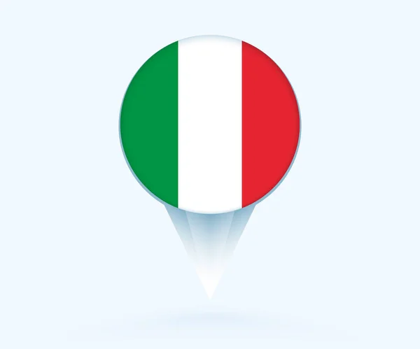 Map Pointer Flag Italy — Vettoriale Stock