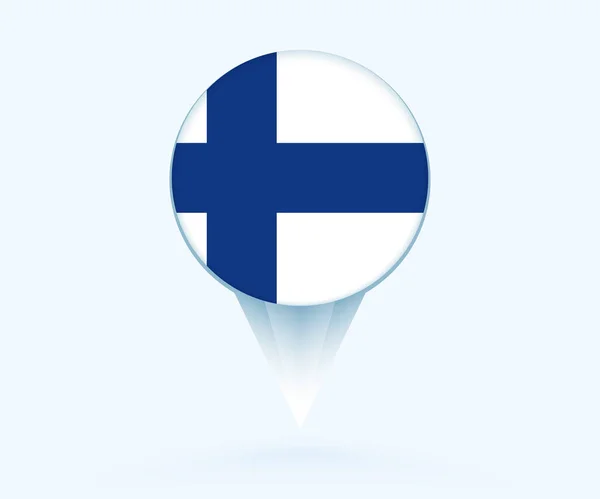Map Pointer Flag Finland — Stock Vector