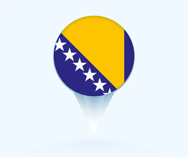 Map Pointer Flag Bosnia Herzegovina — Vetor de Stock