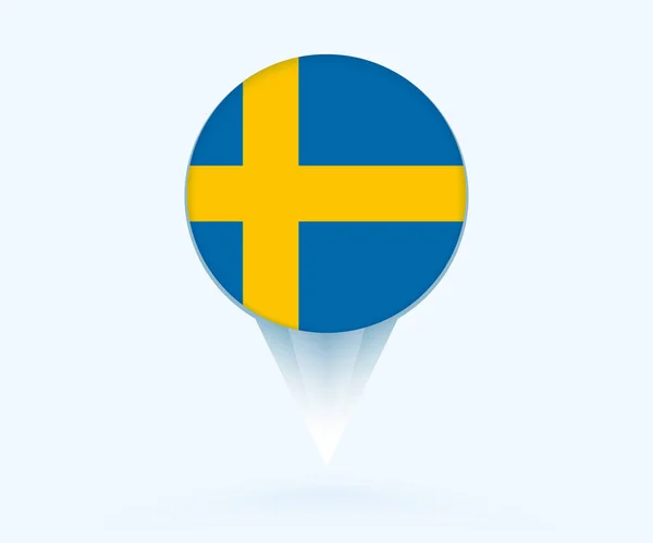 Map Pointer Flag Sweden — Stock vektor