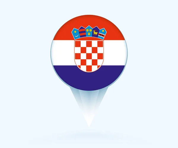 Map Pointer Flag Croatia — Vetor de Stock