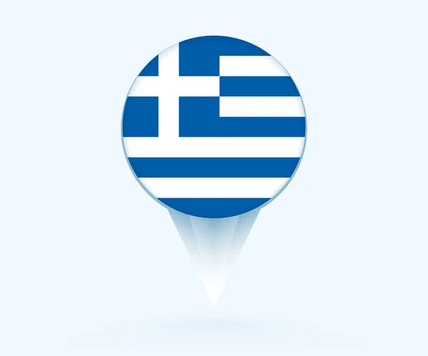 Map Pointer Flag Greece — ストックベクタ