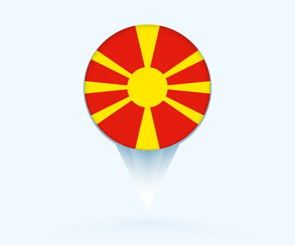 Map Pointer Flag Macedonia — Stockvector