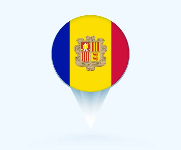 Map Pointer Flag Andorra — Stok Vektör