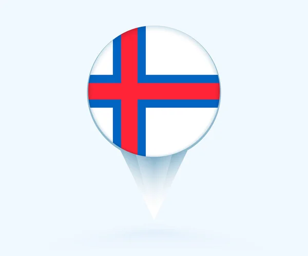 Map Pointer Flag Faroe Islands — Stockový vektor