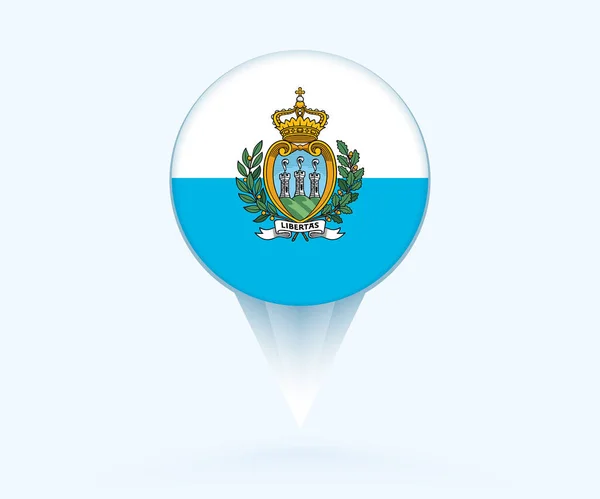 Map Pointer Flag San Marino — 스톡 벡터