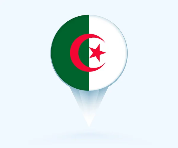 Map Pointer Flag Algeria — Stock vektor