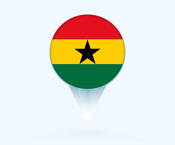 Map Pointer Flag Ghana — Wektor stockowy