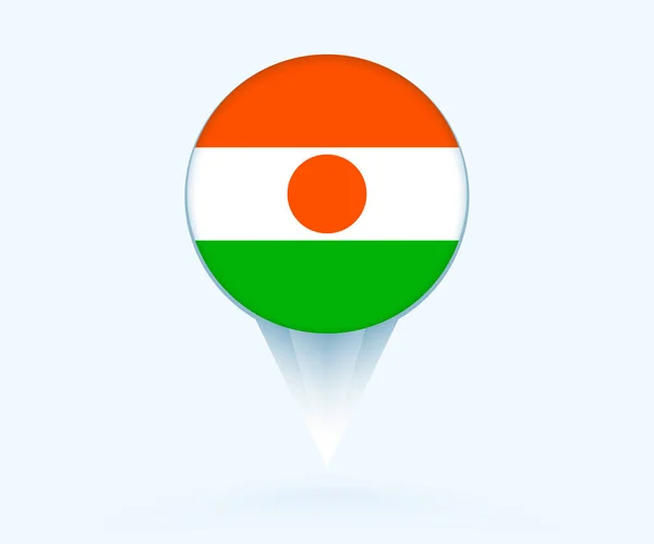 Map Pointer Flag Niger — Stockový vektor