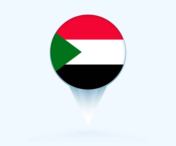 Map Pointer Flag Sudan — Stockvektor