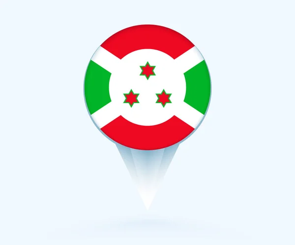 Map Pointer Flag Burundi — Stockový vektor