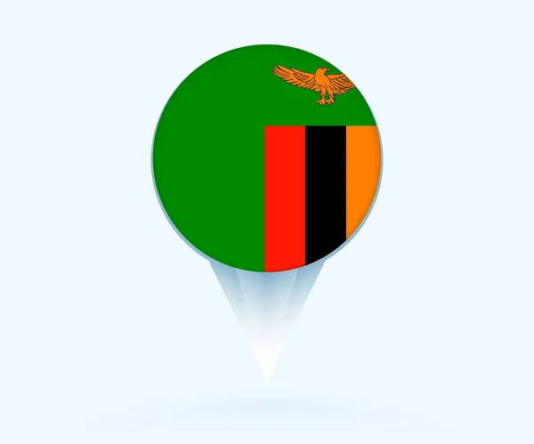 Map Pointer Flag Zambia — Stockový vektor