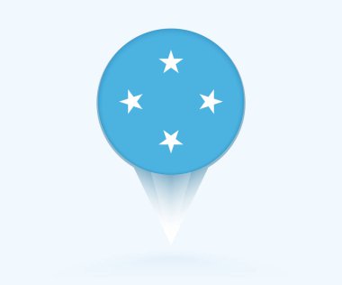 Map pointer with flag of Micronesia.