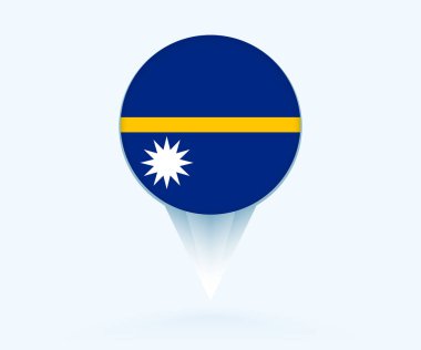 Map pointer with flag of Nauru.