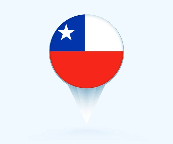 Map Pointer Flag Chile — Stock Vector