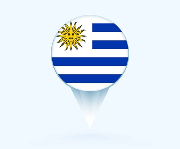 Map Pointer Flag Uruguay — Vettoriale Stock