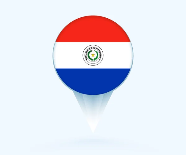 Map Pointer Flag Paraguay — Stockový vektor