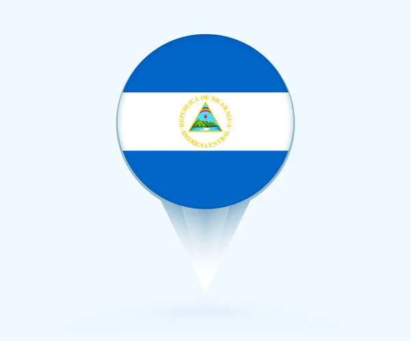 Δείκτης Χάρτη Σημαία Νικαράγουας — Διανυσματικό Αρχείο