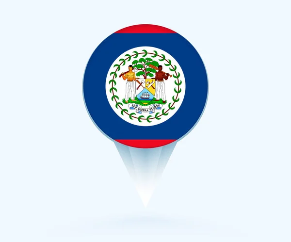 Map Pointer Flag Belize — Vettoriale Stock