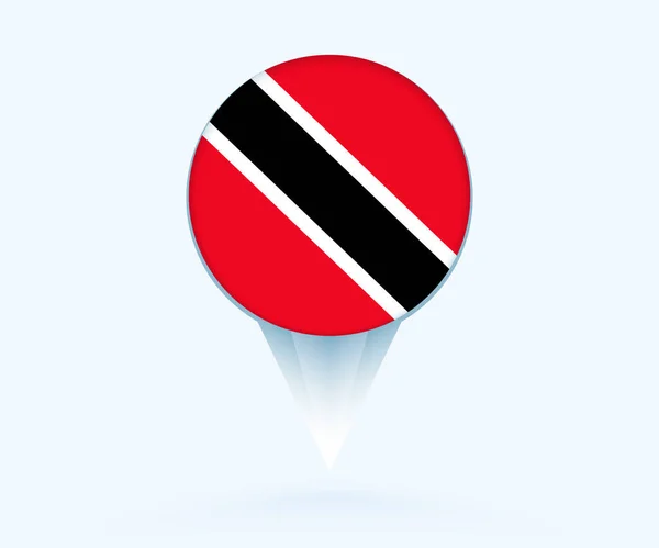 Map Pointer Flag Trinidad Tobago — Stockový vektor