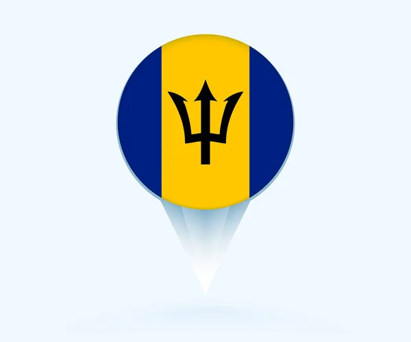 Map Pointer Flag Barbados — ストックベクタ