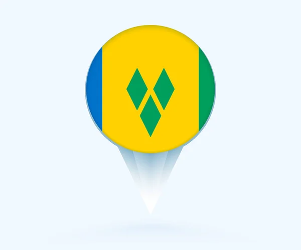 Map Pointer Flag Saint Vincent Grenadines — Vector de stock