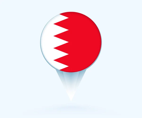 Map Pointer Flag Bahrain — Vettoriale Stock