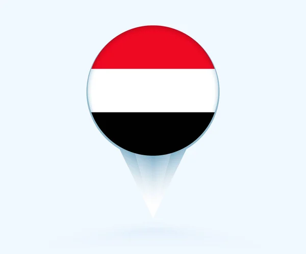 Map Pointer Flag Yemen — Vettoriale Stock