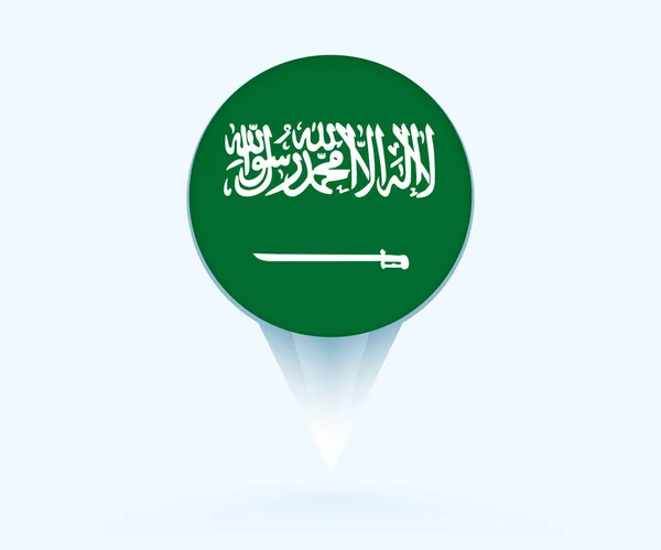 Map Pointer Flag Saudi Arabia — Stock vektor