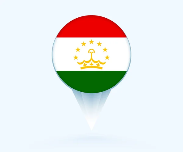 Map Pointer Flag Tajikistan — Stockový vektor