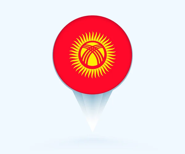 Map Pointer Flag Kyrgyzstan — ストックベクタ