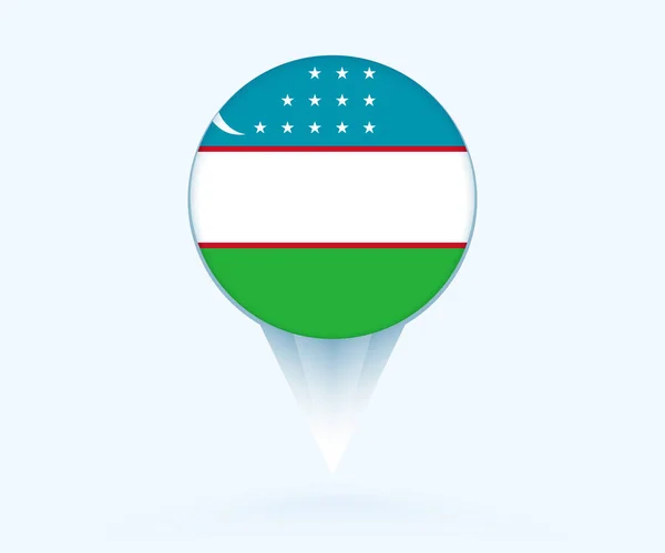 Map Pointer Flag Uzbekistan — Image vectorielle