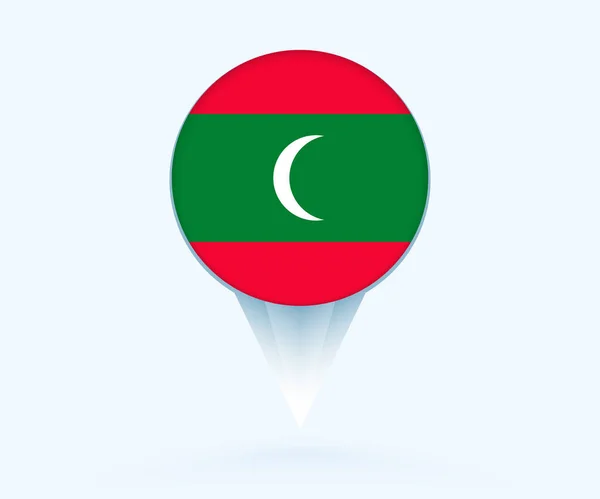 Map Pointer Flag Maldives — Vector de stock