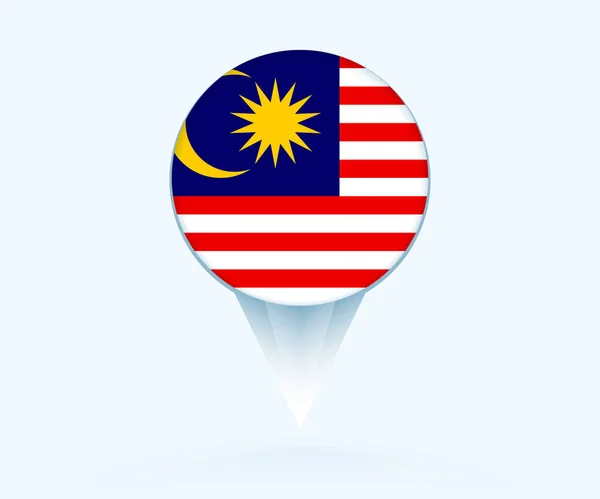 Map Pointer Flag Malaysia - Stok Vektor