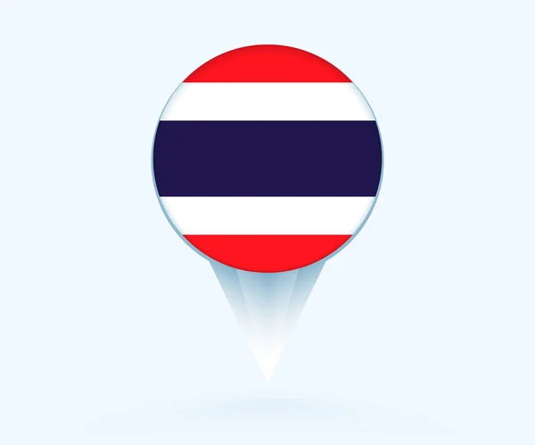 Map Pointer Flag Thailand — Stock Vector