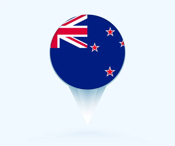 Map Pointer Flag New Zealand — Stock vektor