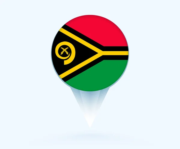 Map Pointer Flag Vanuatu — ストックベクタ