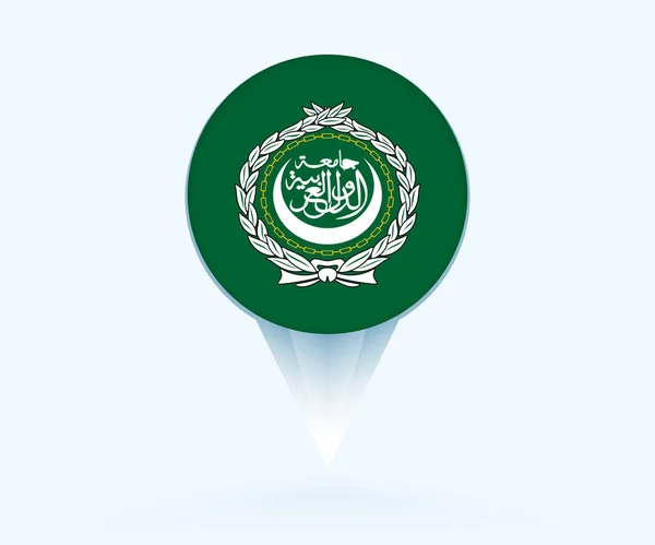 Map Pointer Flag Arab League — Vector de stock