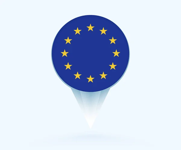 Map Pointer Flag European Union — Stockvektor