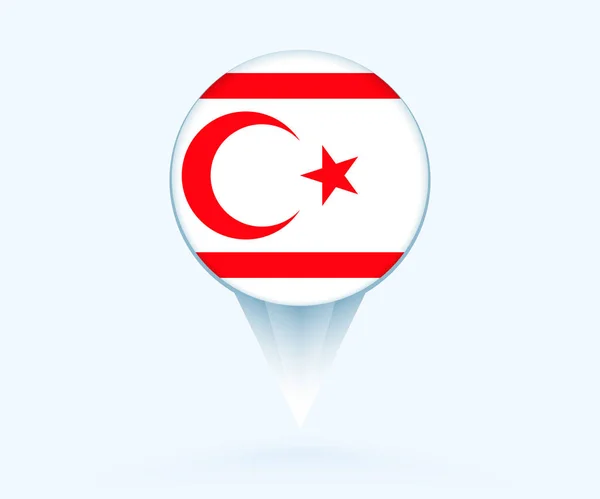 Map Pointer Flag Northern Cyprus - Stok Vektor