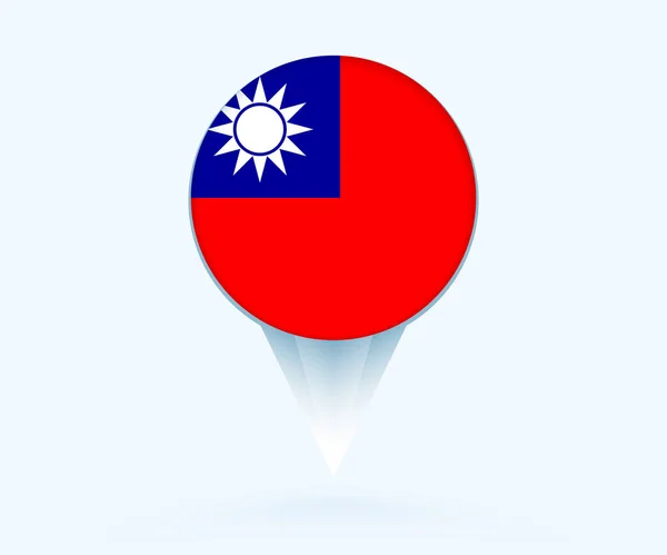 Map Pointer Flag Taiwan — Vetor de Stock