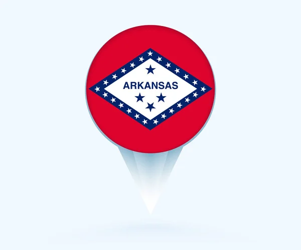 Map Pointer Flag Arkansas — Stock Vector