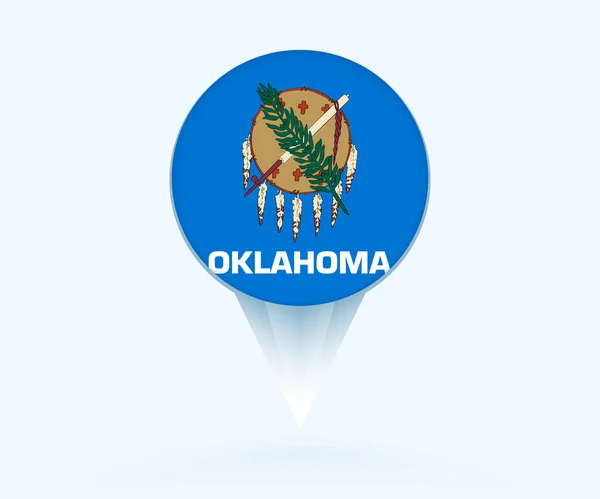 Map Pointer Flag Oklahoma — Stok Vektör