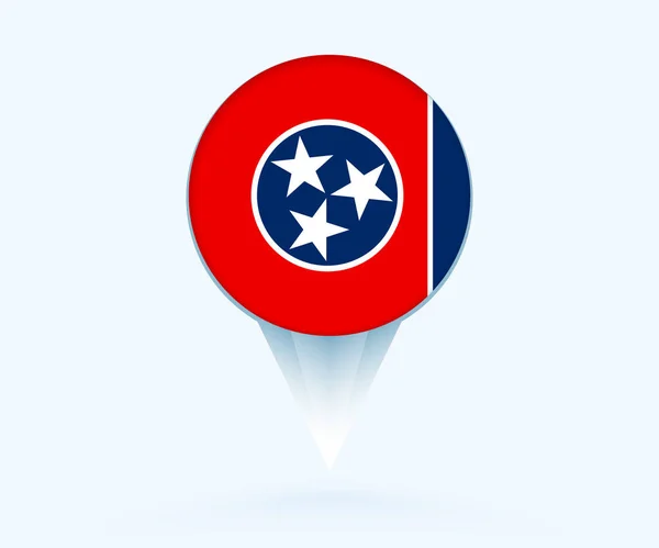 Map Pointer Flag Tennessee — Vetor de Stock