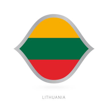Lithuania national team flag in style for international basketball competitions.