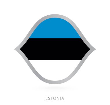 Estonia national team flag in style for international basketball competitions.