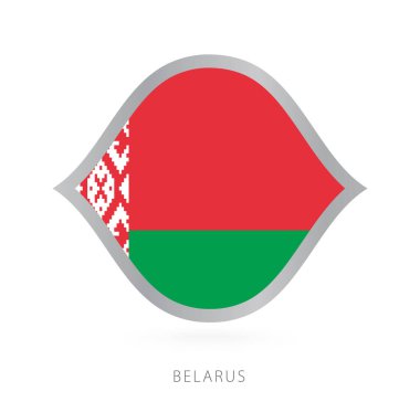 Belarus national team flag in style for international basketball competitions.