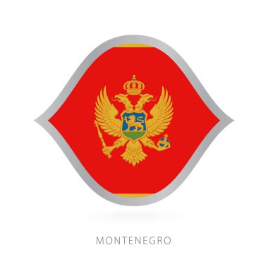 Montenegro national team flag in style for international basketball competitions.