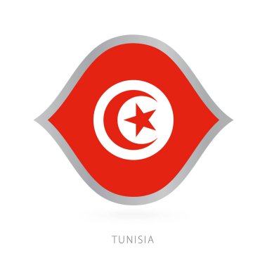 Tunisia national team flag in style for international basketball competitions.